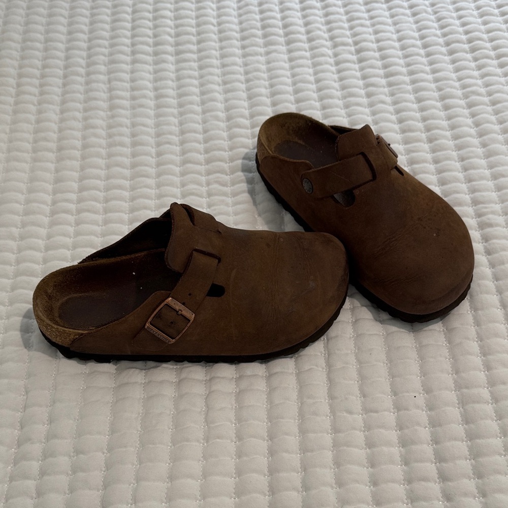 Birkenstock Boston Brown Leather Clogs